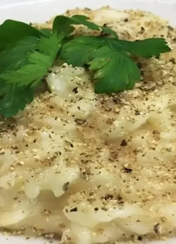 Receita de Risoto cacio e pepe