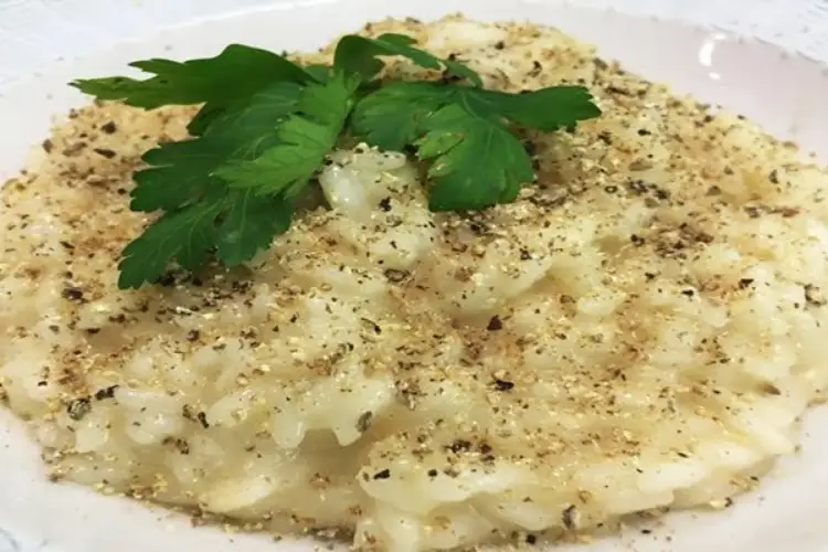 Receita de Risoto cacio e pepe