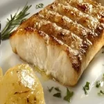 Robalo ao forno assado com batatas