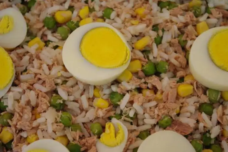 Receita de Salada de Arroz