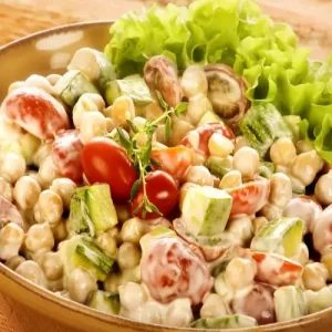 Salada de Grão de Bico e Abobrinha
