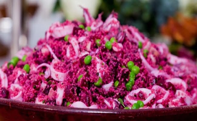 Receita de Salada de Couscous com Beterraba e Frutos do Mar