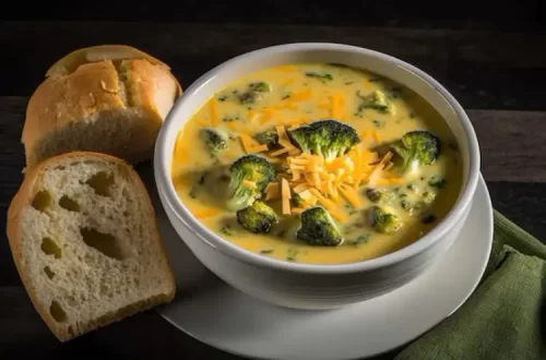 Sopa de Brócolis com Queijo Cheddar