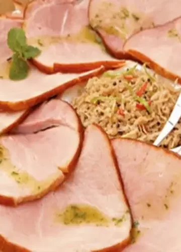 Tender ao Molho de Romã e Uvas Verdes