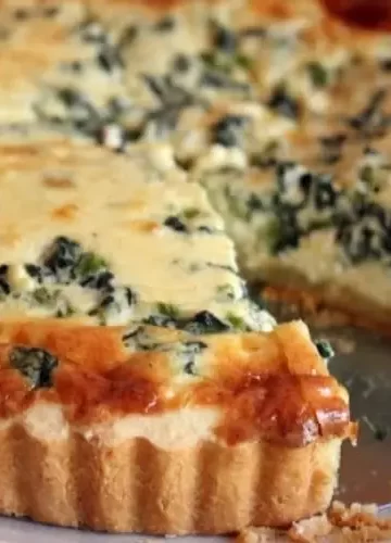 Torta de Espinafres e Requeijão