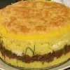 Torta de Polenta com Carne Seca e Couve