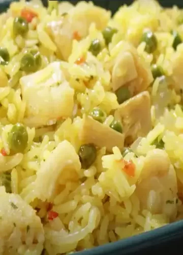 Arroz com bacalhau