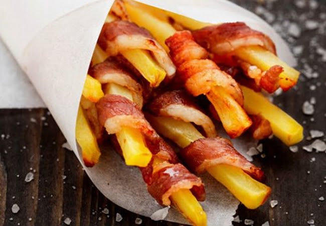 Receita de Batata Doce Frita com Bacon