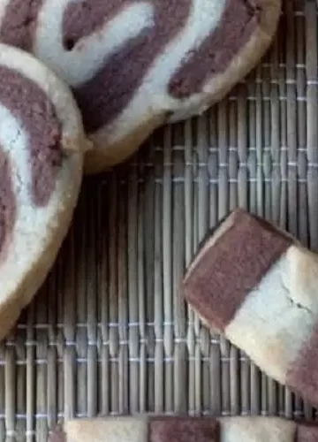 Bolachas de manteiga e chocolate