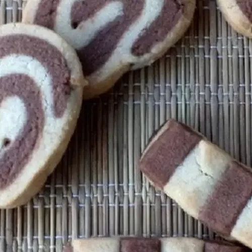Bolachas de manteiga e chocolate