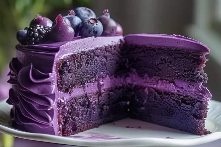 Bolo de Veludo Roxo