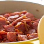 Receita de Calabresa com Pimentão Queimado e Cebola Caramelada