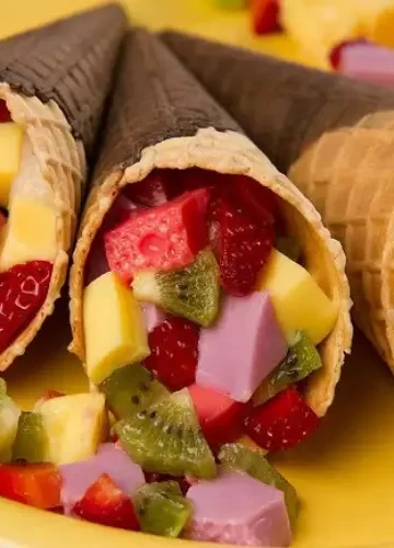 Receita de Casquinha de Frutas com Gelatina