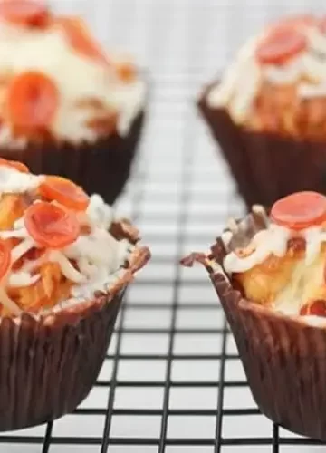 Receita de Cupcakes de Pizza