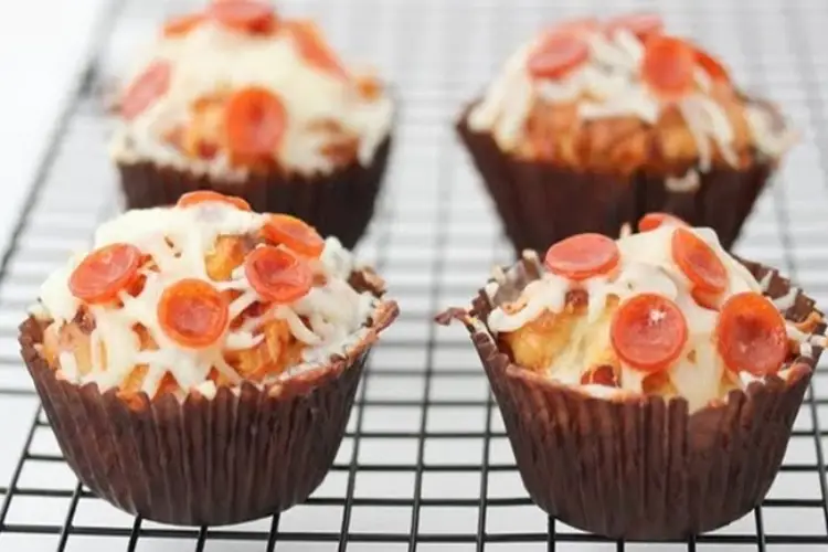 Receita de Cupcakes de Pizza