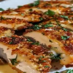 Frango com crosta de alho e parmesão
