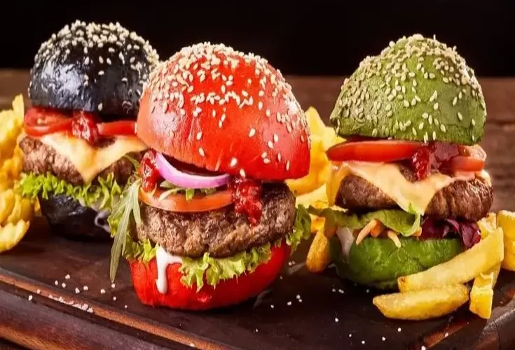 Pão da Hambúrguer Colorido