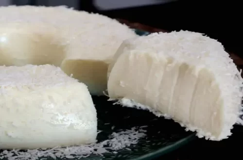 Pudim de maria mole de coco