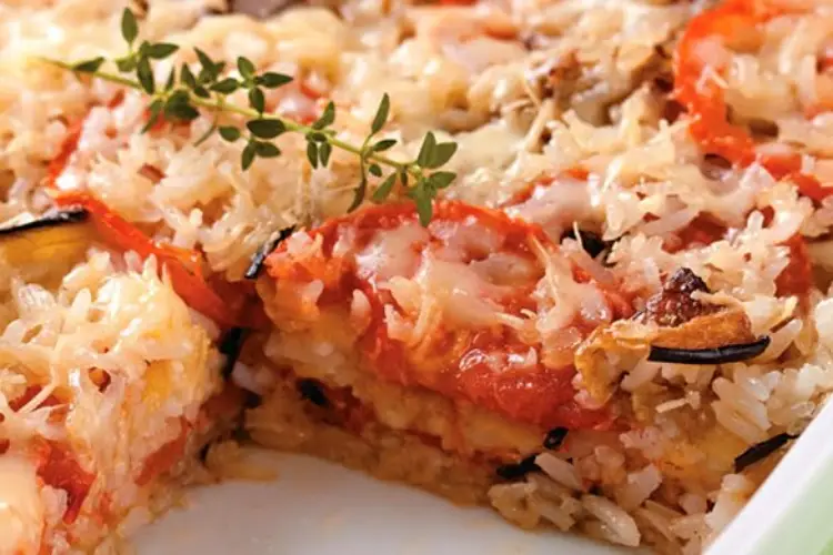 Receita de Arroz à Parmigiana