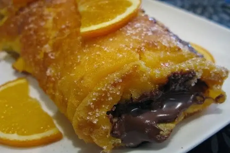 Rocambole de Laranja com Nutella